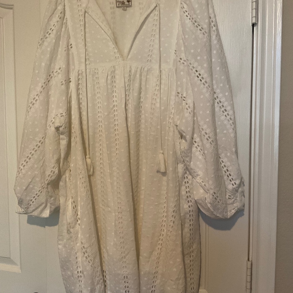 Mille Eyelet Mini Sundress